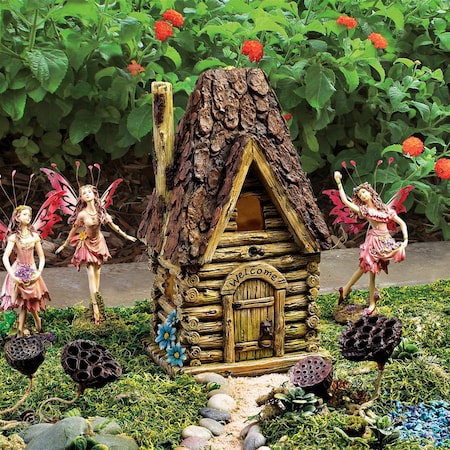 Woodland Fairy Garden House Statue